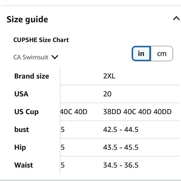 CUPSHE Navy Flowy Ruffle Trim Ruched Front Tummy Control Swimsuit Plus Size 2X - Picture 15 of 15